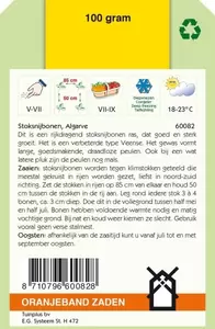 Stoksnijbonen Algarve, 100g Oranjeband - afbeelding 2