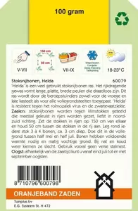 Stoksnijbonen Helda, 100g Oranjeband - afbeelding 2