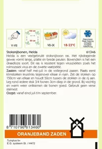 Stoksnijbonen Helda, 25g Oranjeband - afbeelding 2