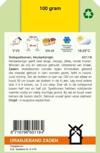 Stokspekbonen Neckarkoning, 100g Oranjeband - afbeelding 2