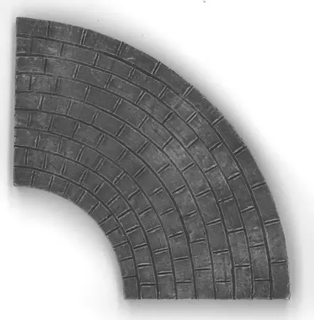 Straathoek gebogen L12-B5-H0,5cm