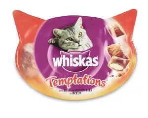 Whiskas temptations rundvlees 60gr