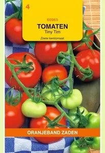 Tomaten Tiny Tim (Kers-/Balkontomaten) Oranjeband - afbeelding 1