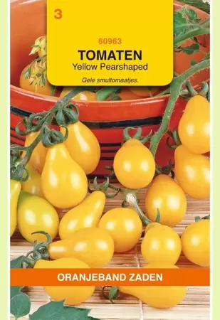 Tomaten Yellow Pearshaped Oranjeband - afbeelding 1