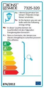 Torino 230V wandarmatuur flush kwartrond, 20x10cm, E14 max 25W - afbeelding 2