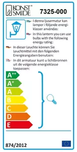 Torino 230V wandarmatuur flush kwartrond, 20x10cm, E14 max 25W - afbeelding 2