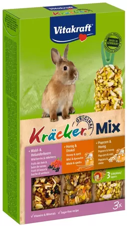 Trio mix honing/popcorn 3in1 konijn