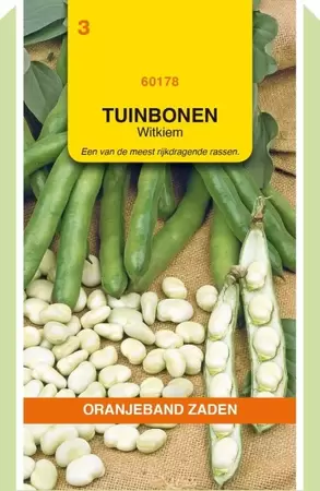 Tuinbonen Witkiem, 75g Oranjeband - afbeelding 1