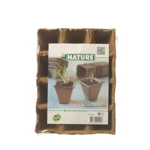 Turfpottrays H5x4x4cm set à 6 trays van 12 stuks - afbeelding 3