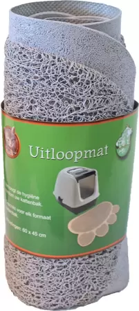 Uitloopmat poot l60b45cm lichtgrijs - afbeelding 1