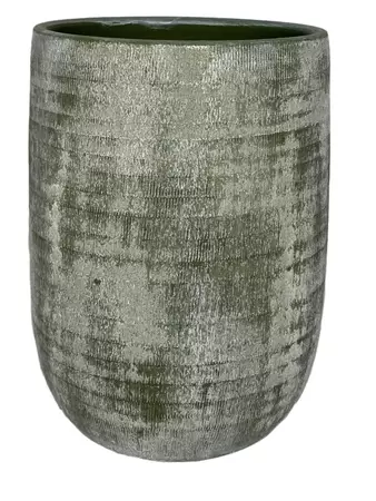 Vaas Miami d23h30cm groen cement