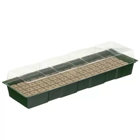 Vensterbankkweekset incl. groeimedium H10x49x15,5cm(4x16cellen) - afbeelding 1