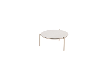 Vic salontafel latte met printed keramiek top Ø 73 cm (H 35)