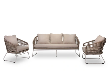 Videl loungeset 3-delig Pearl - Sandy beach
