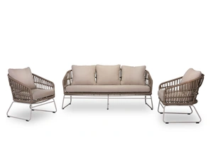 Videl loungeset 3-delig Pearl - Sandy beach