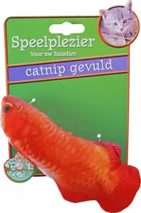 Kattenspeelgoed vis met catnip oranje, 11 cm