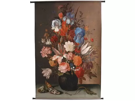 Wanddoek Flowers Velvet Multi 105x136cm