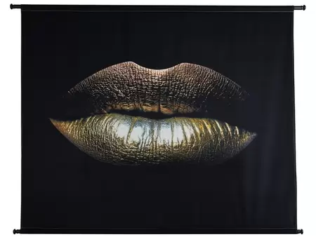 Wanddoek Glamour Kiss Velvet Gold 146x110cm