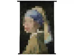 Wanddoek Meisje met de Parel Velvet Blue 83x110cm