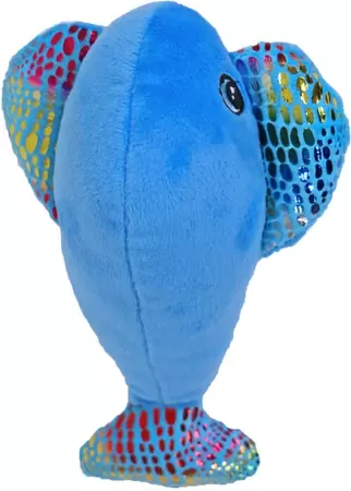 Walvis pluche blauw met piep l17cm