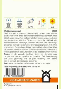 Wildbloemen mengsel Oranjeband - afbeelding 2