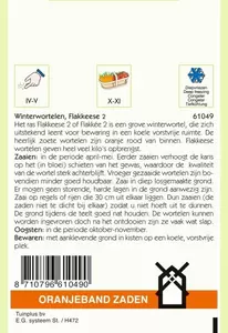 Winterwortelen Flakkée 2 Oranjeband - afbeelding 2