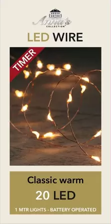 Koperdraad 20l/l1m classic warm op batterijen