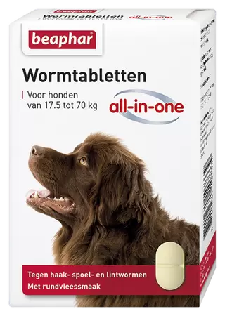 Wormtabletten All-in-One hond 17,5 - 70kg 2st