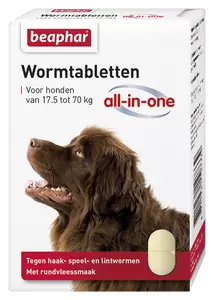 Wormtabletten All-in-One hond 17,5 - 70kg 2st