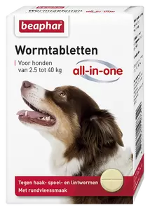 Wormtabletten All-in-One hond 2,5 - 40kg 4st