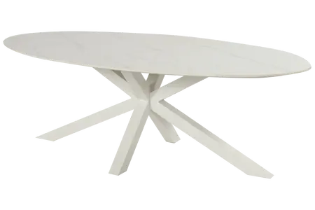 Xander oval alu ceramic table 220x120cmWith 12mm ceramic table top