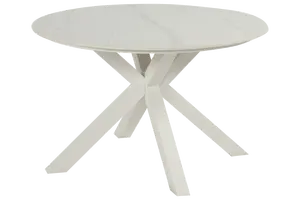 Xander round alu ceramic table D120xH75cm