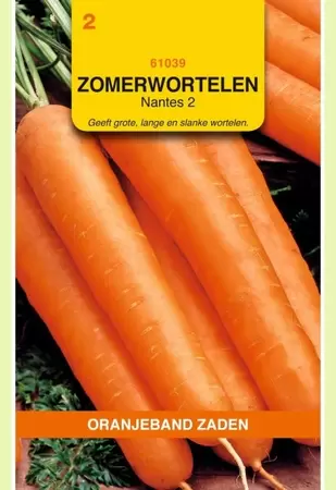 Zomerwortelen Nantes 2 Oranjeband - afbeelding 1