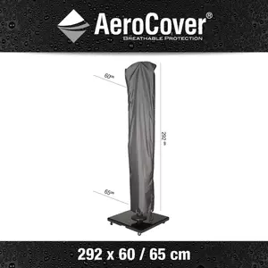 Zweefparasolbeschermhoes Antraciet 292x60/65 AeroCover - afbeelding 1